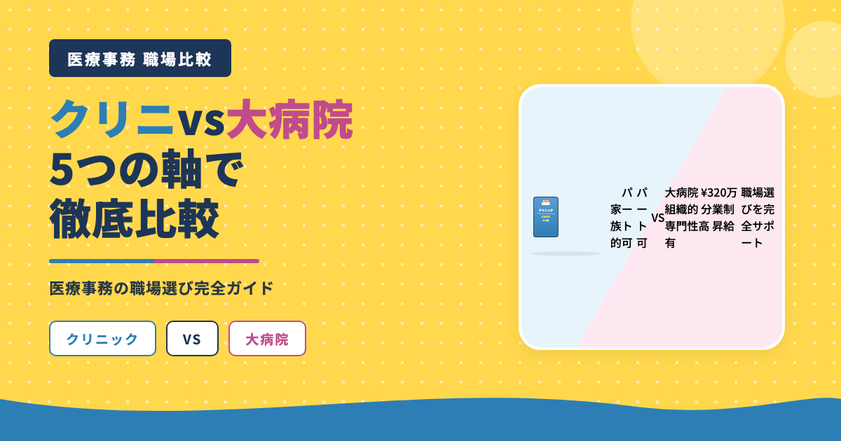 クリニックvs大病院5軸比較