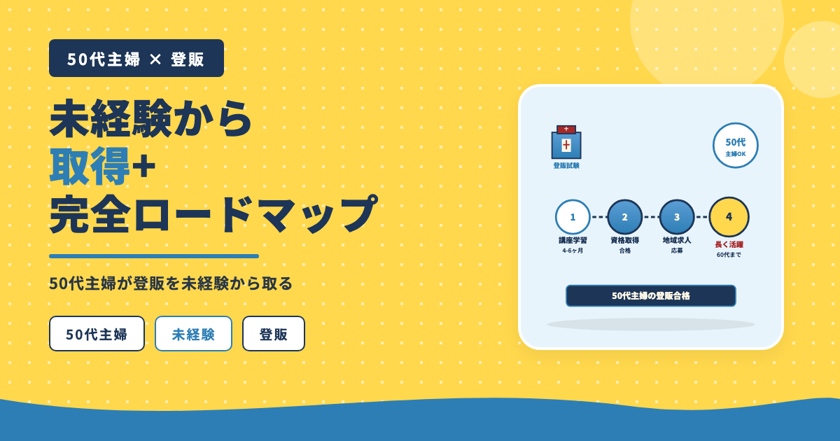 50代主婦未経験から登販ロードマップ