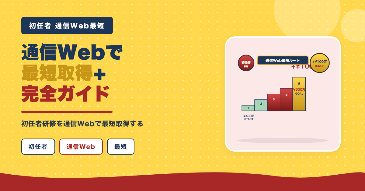 初任者を通信Webで最短取得