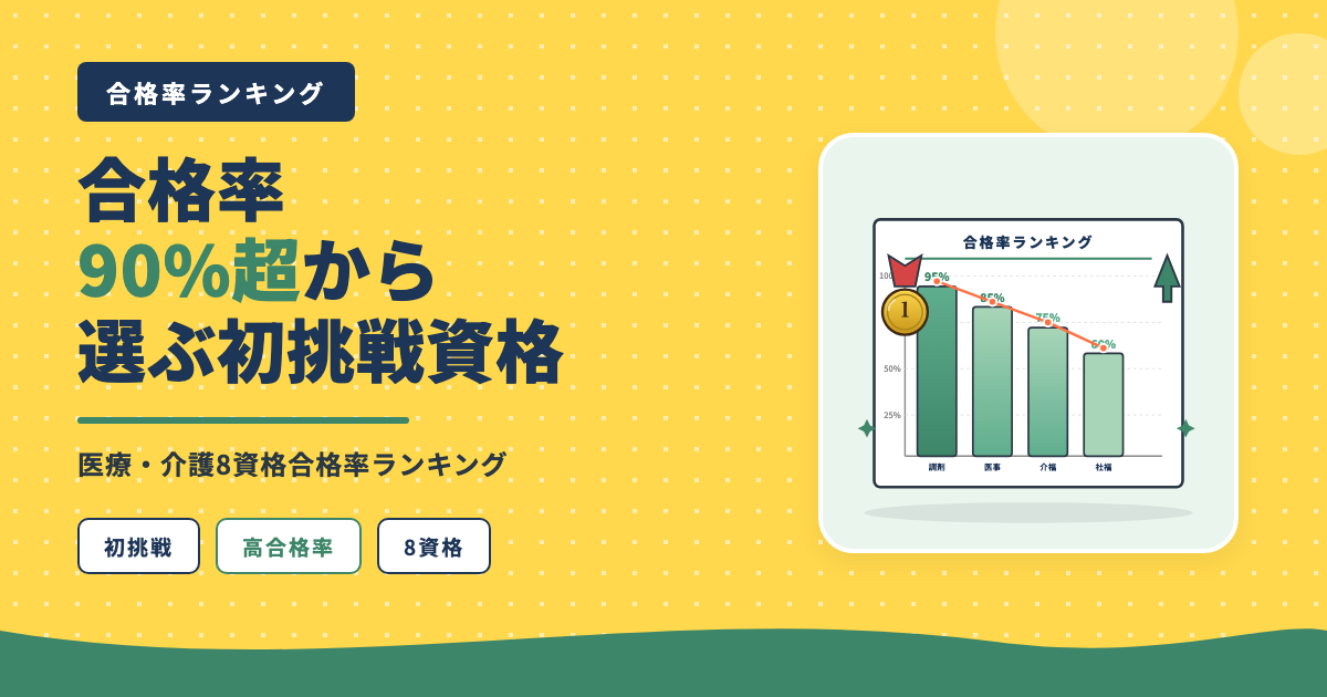 合格率90%超から選ぶ初挑戦資格
