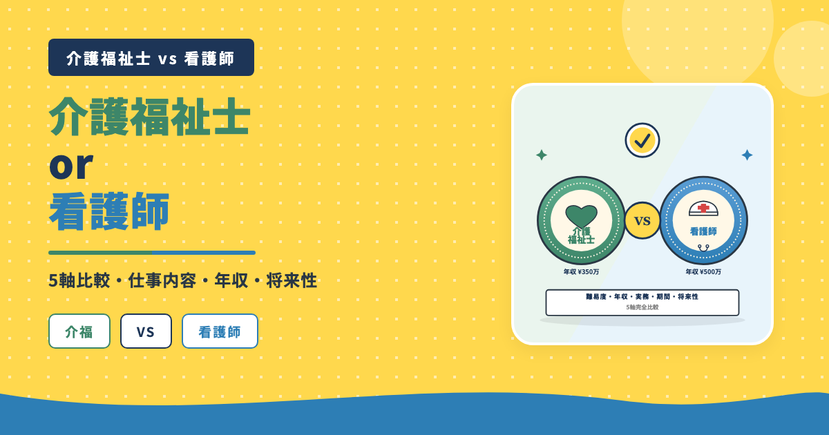介護福祉士vs看護師5軸比較