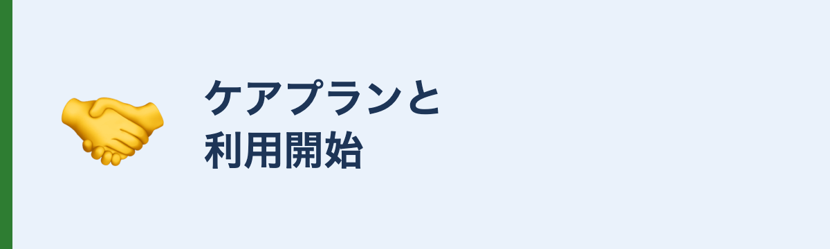 ケアプランと利用開始