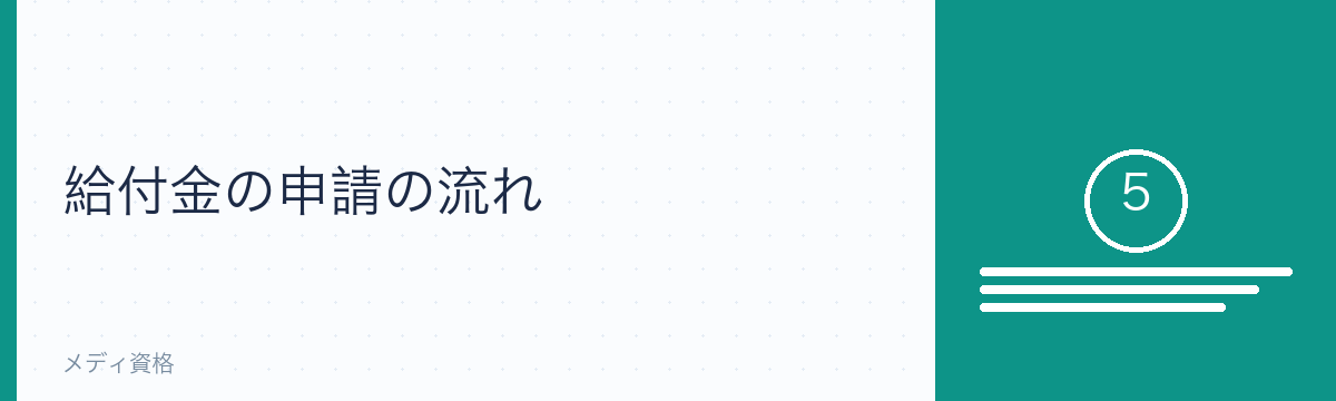 給付金の申請の流れ